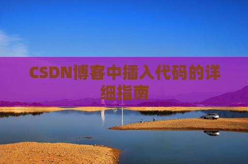 CSDN博客中插入代码的详细指南